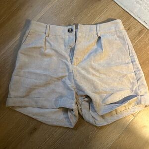 SHEIN Beige Corduroy Women Shorts